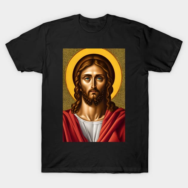 Jesus Art Icon T-Shirt by AI Art Originals